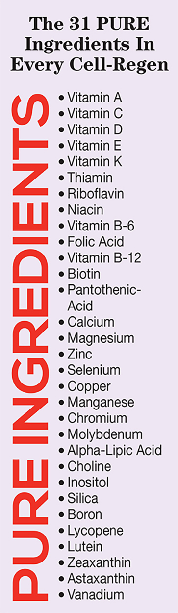 Cell Regen List Of Contents